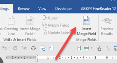 Insert Merge Field
