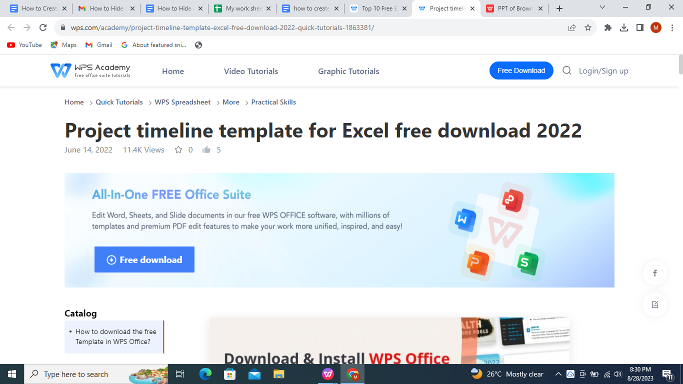 Free project timeline templates.