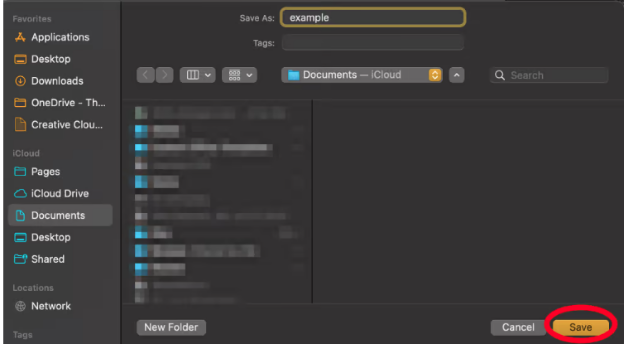 Name the file and save