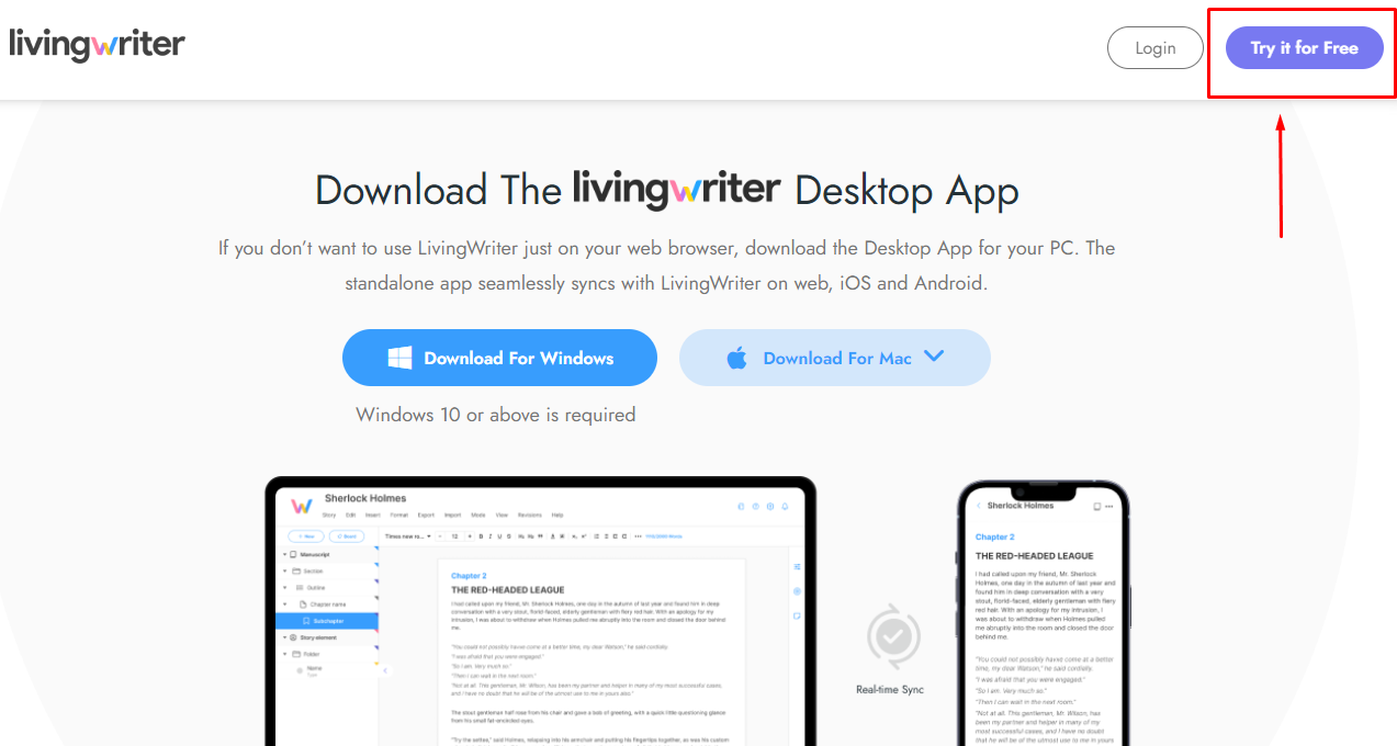 Livingwriter try free