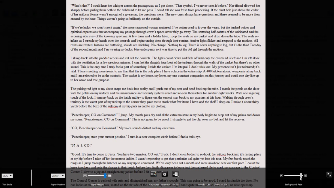 full screen mode Scrivener