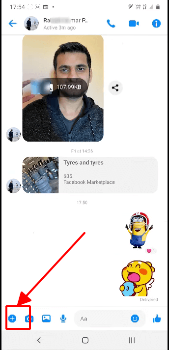 Tap on the attachment