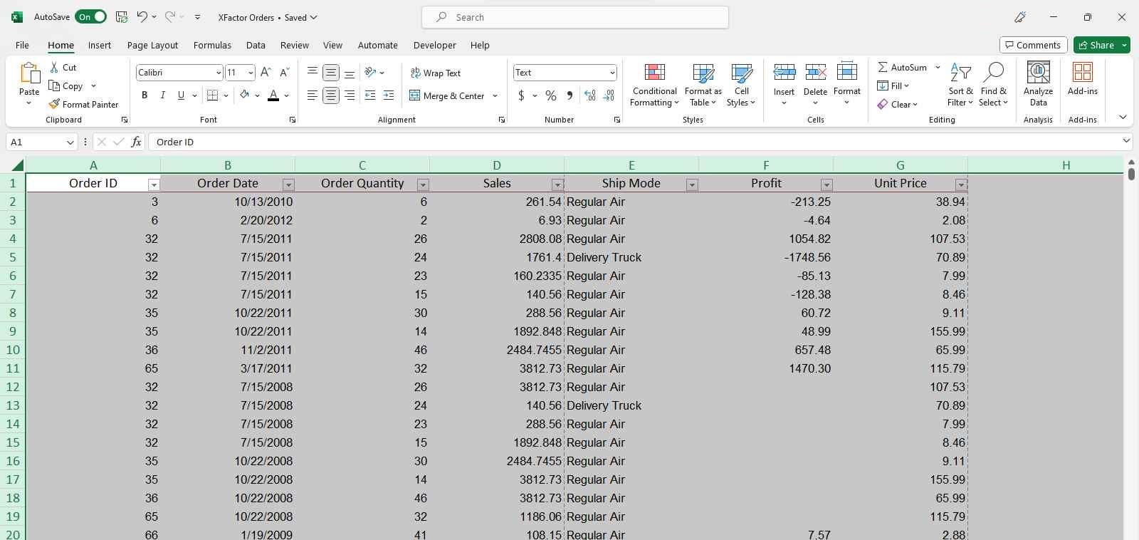 Excel select entire sheet