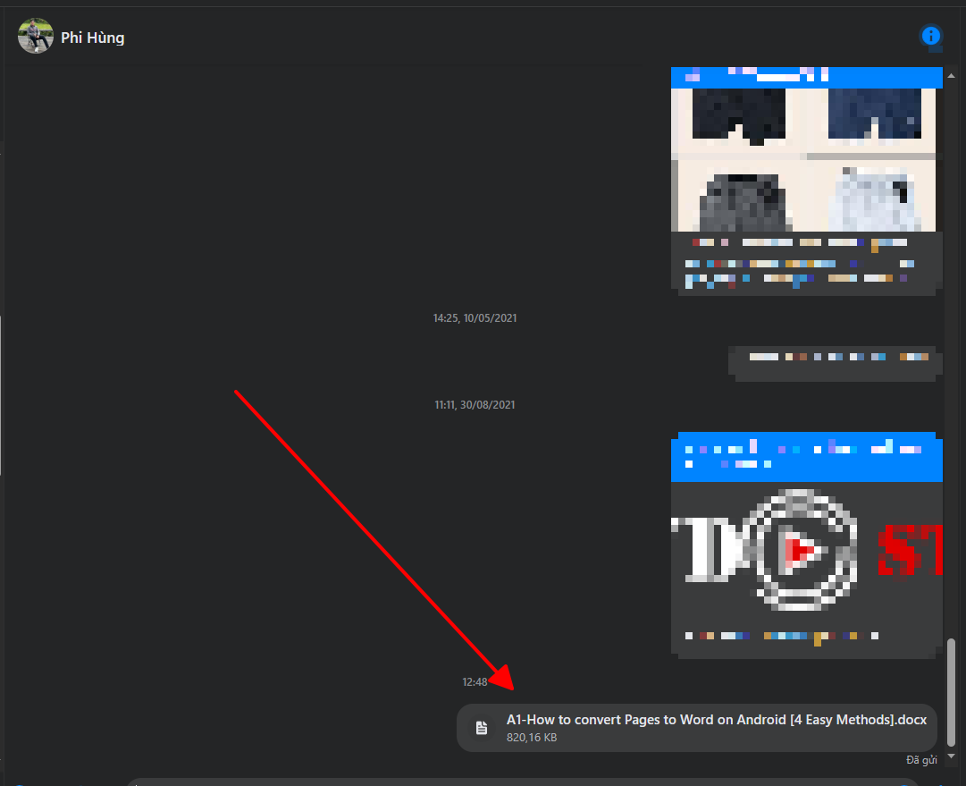 Tap on the attachment