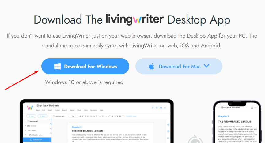 Livingwriter download options
