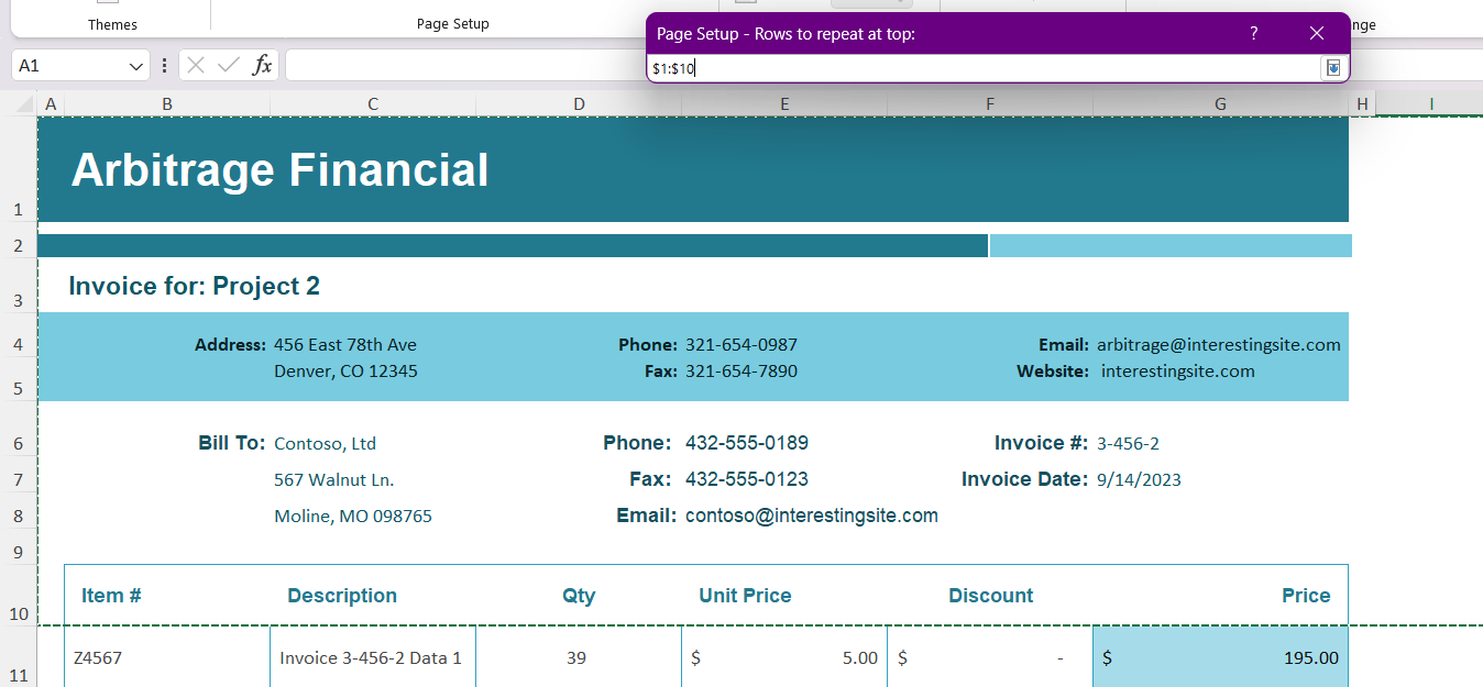 How to Print Multiple Rows on Every Page