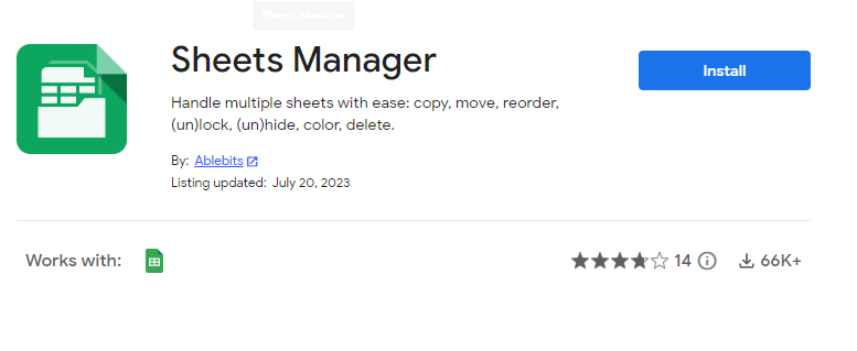 Sheet Manager App
