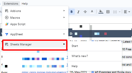 Select Sheet Manager.