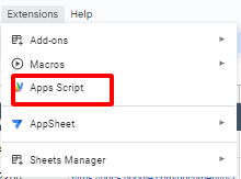 the Script editor icon.