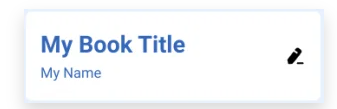 book title with edit icon