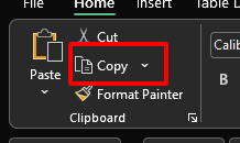 copy the cells