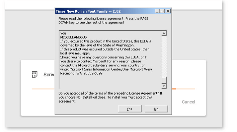 installation of fonts