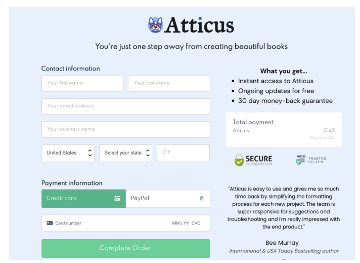 atticus cost interface