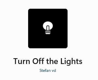 Turn Off the Lights app.