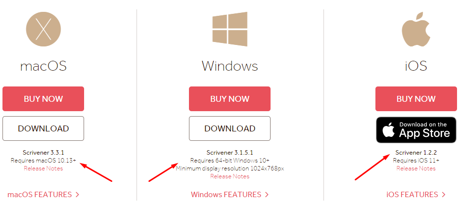 Scrivener system requirements