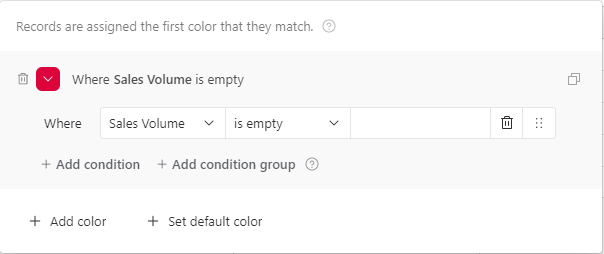 Airtable specify condition