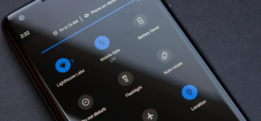 Android Device on dark mode