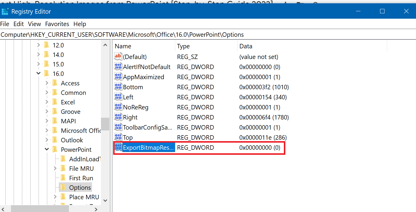 ExportBitmapResolution