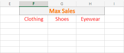 Excel Using MAXIFS function