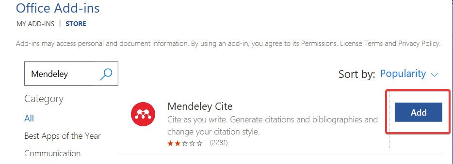 insert mendeley plugin