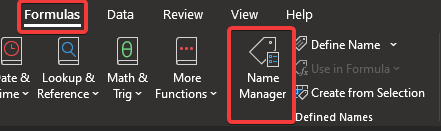 Name manager defined names in formulas