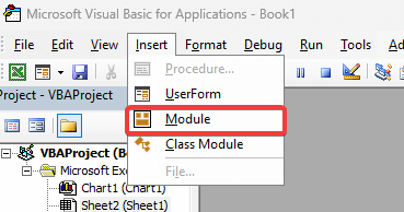insert module vba