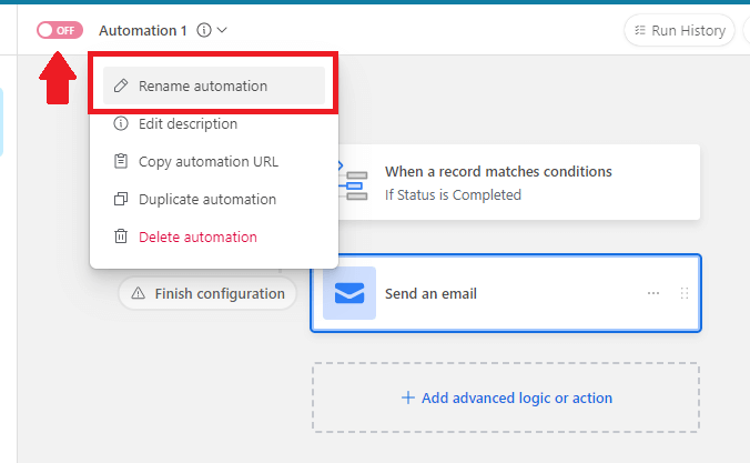Airtable rename automation