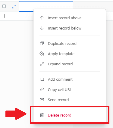 Airtable delete records