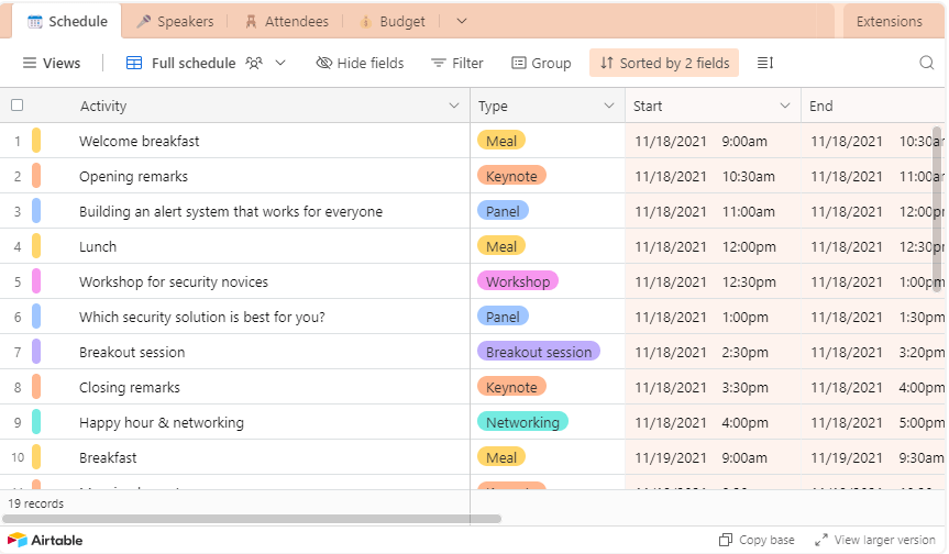 Event Planning Template