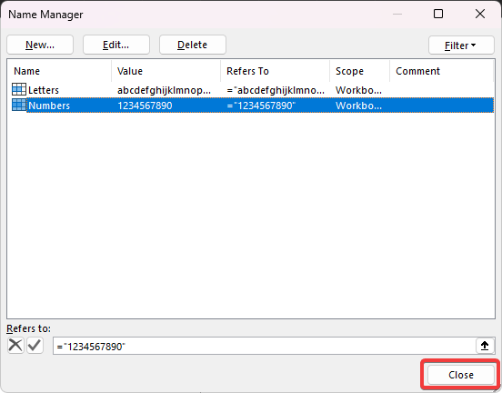 close name manager box