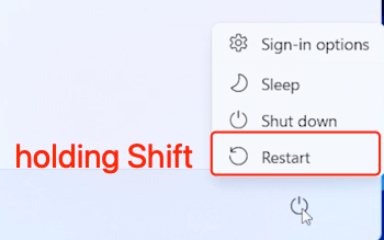 how to access Windows Recovery Environment