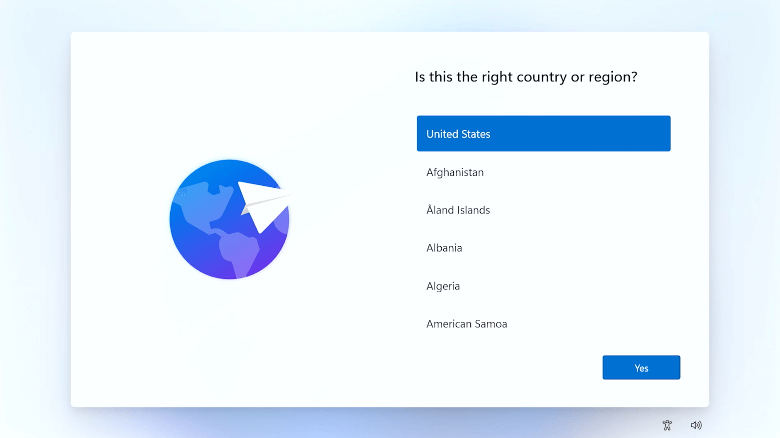 windows 11 setup screen