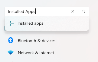open Installed Apps