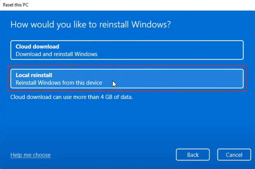 reset this pc how to reinstall windows