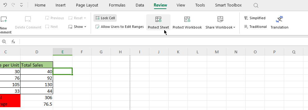 The protect sheet or protect workbook will be disable