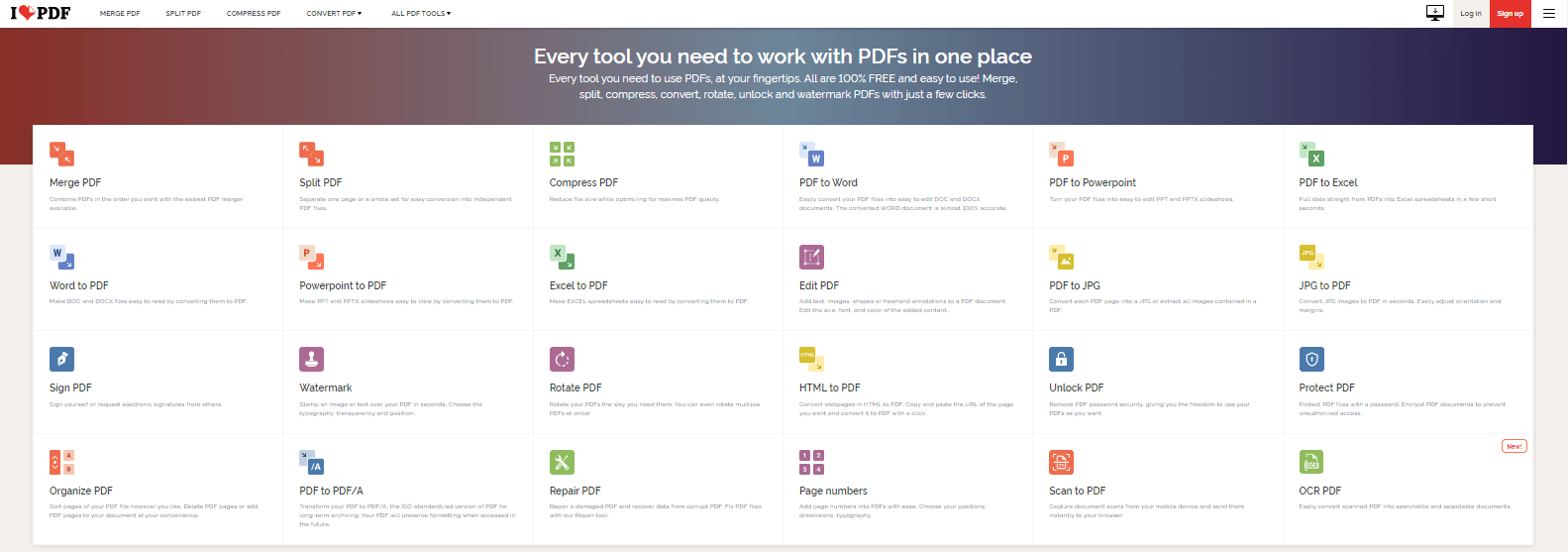  iLovePDF tools