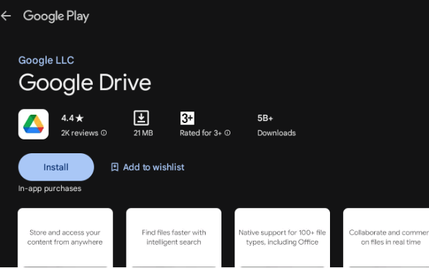 Google drive app
