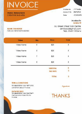 Instagram Creator Invoice Template