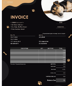  Dog Adopt Invoice Template
