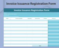 Basic Blue Invoice template