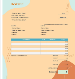 Orange Modern Invoice Template