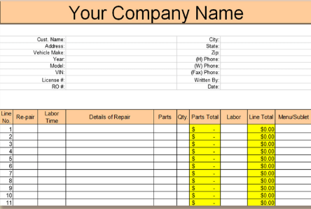 Fresh Orange Business Invoice Template