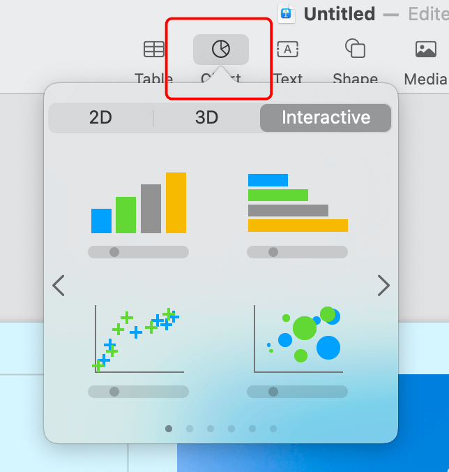  create a chart in Keynote