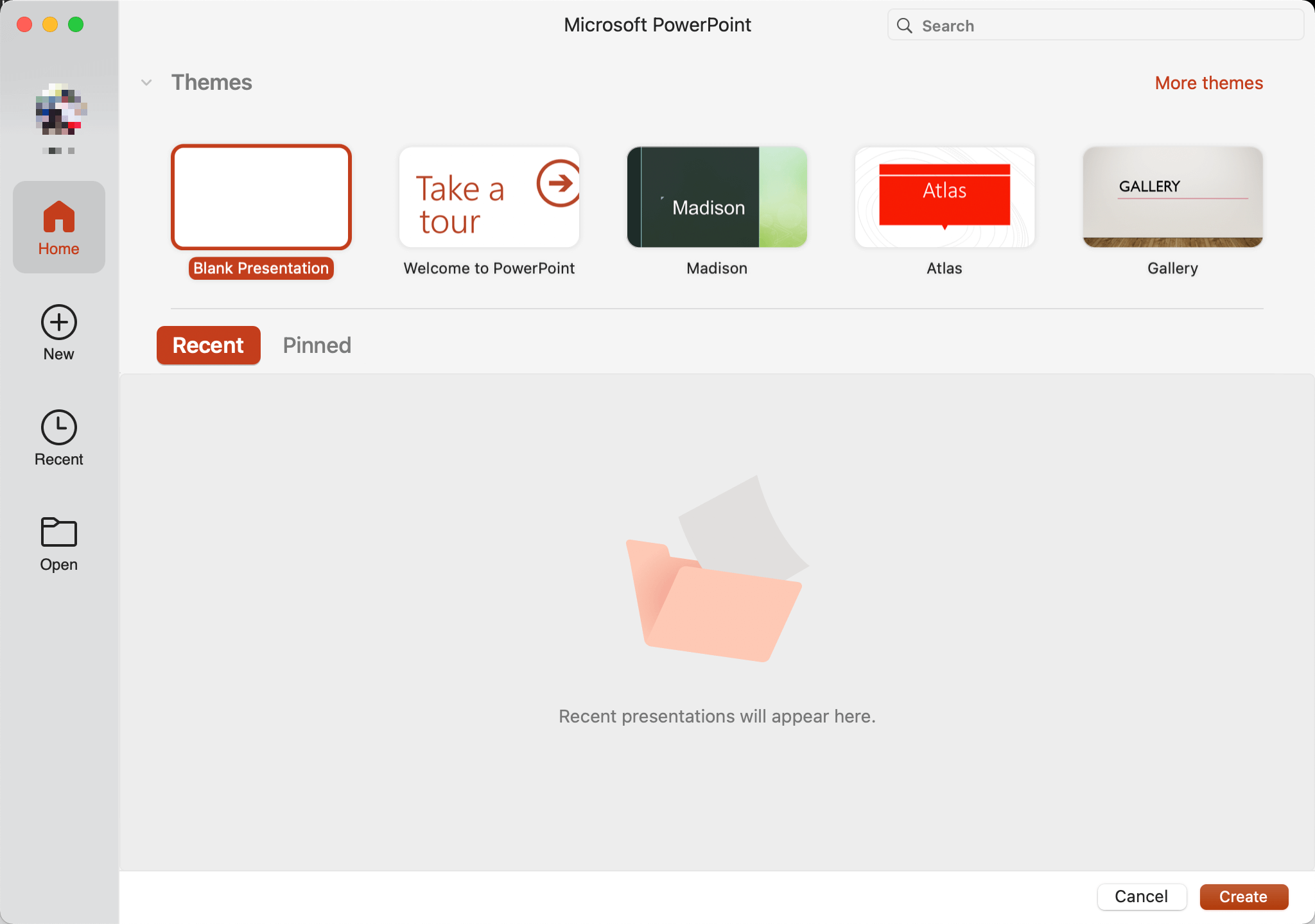 “Microsoft PowerPoint on Mac homepage”