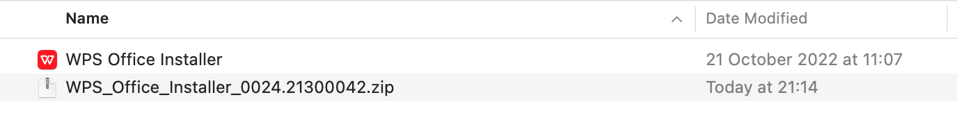 extract WPS Office Installer for mac