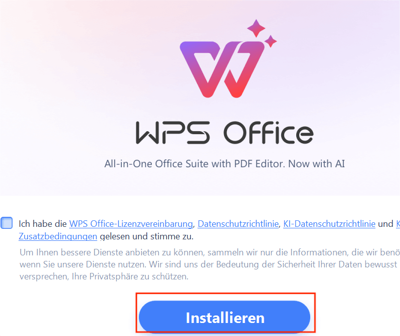  Die Installation von WPS