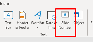  click Slide Number.