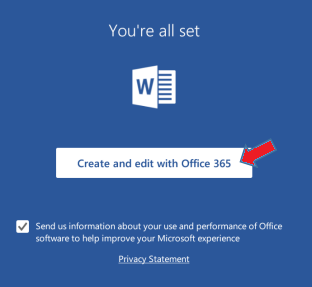 Samsung Microsoft Office create and edit window