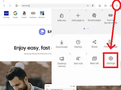  Samsung browser settings