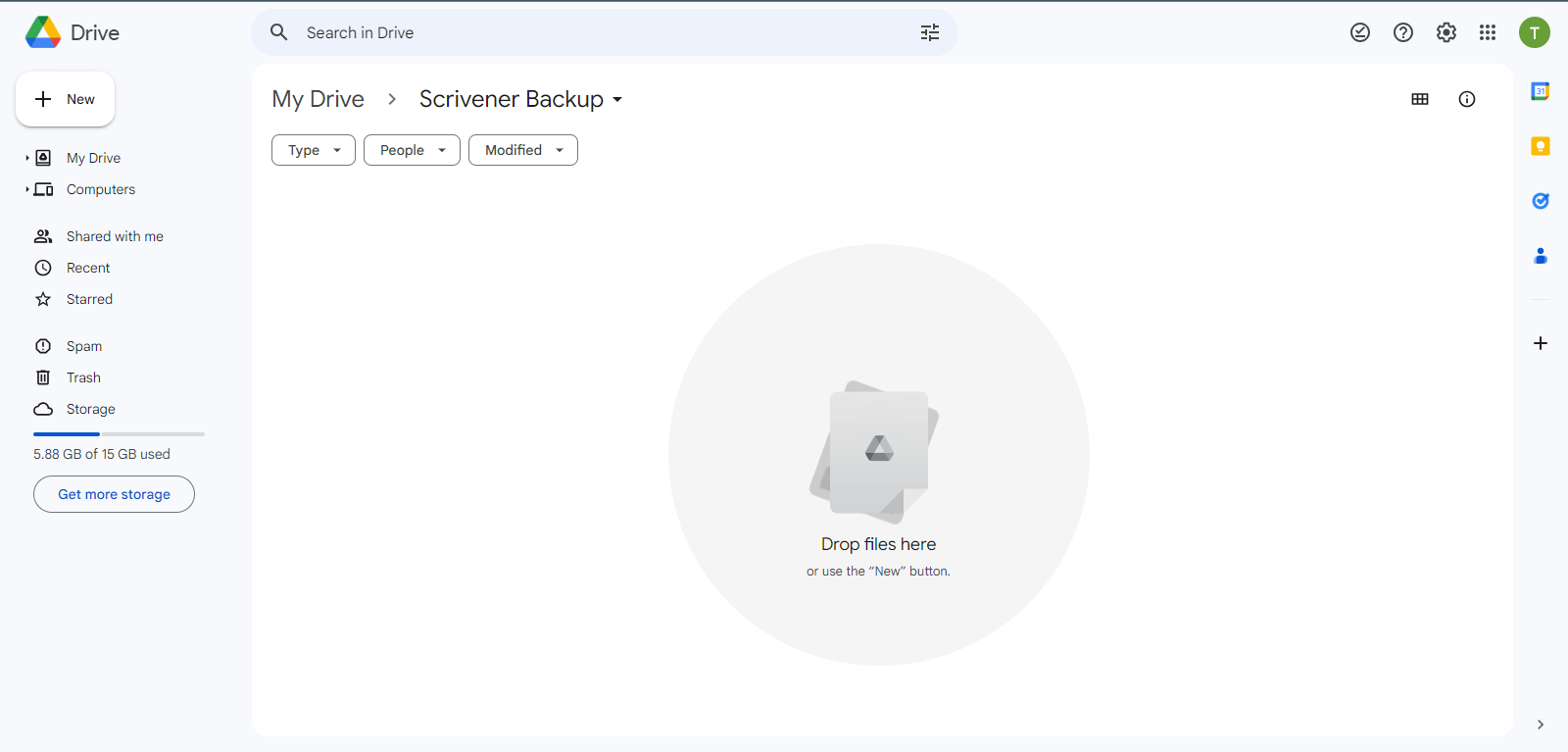 Google Drive interface